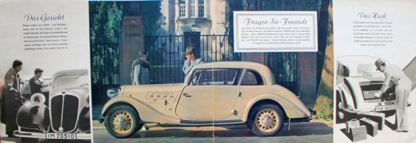 Borgward Hansa 1100 - 1700 Modelprogram 1936 Carbrochure (0180)
